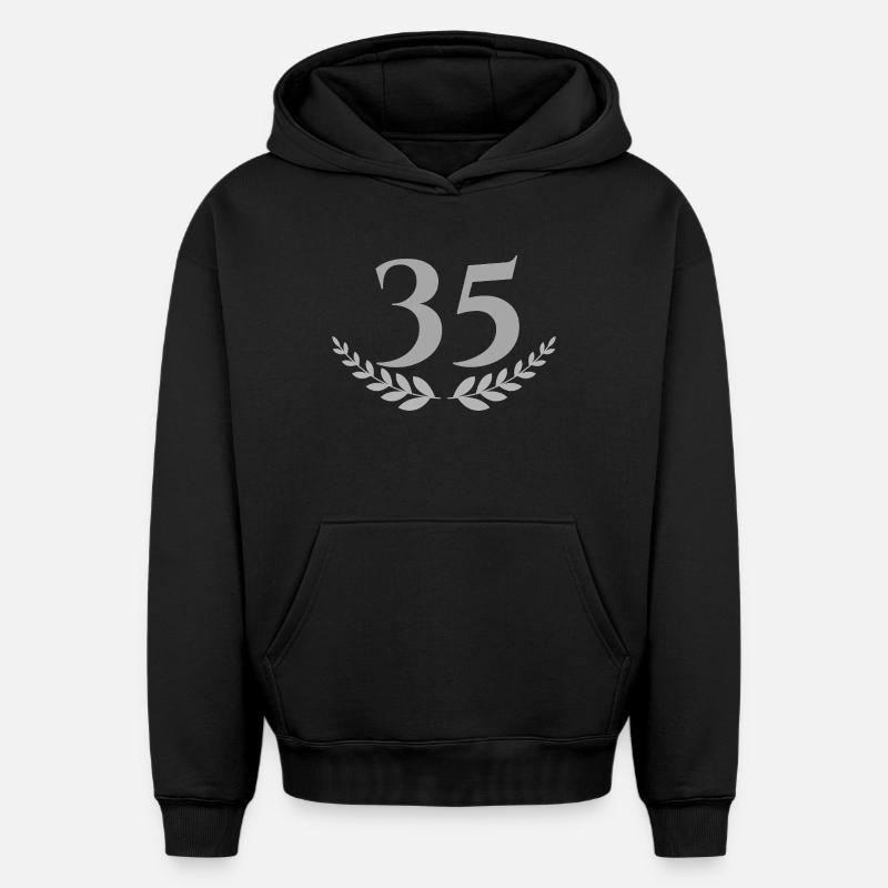 35 - Sweat à capuche unisexe oversize épais SPREAD - noir