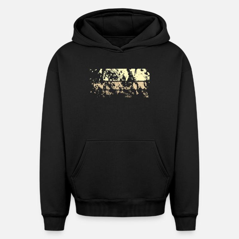 Résumé de contexte - Sweat à capuche unisexe oversize épais SPREAD - noir