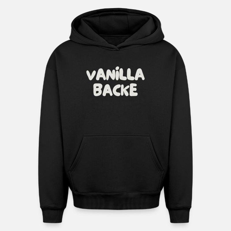 Joue vanille - Sweat à capuche unisexe oversize épais SPREAD - noir