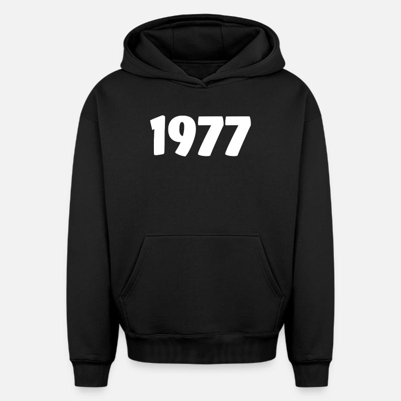 1977 - Sweat à capuche unisexe oversize épais SPREAD - noir