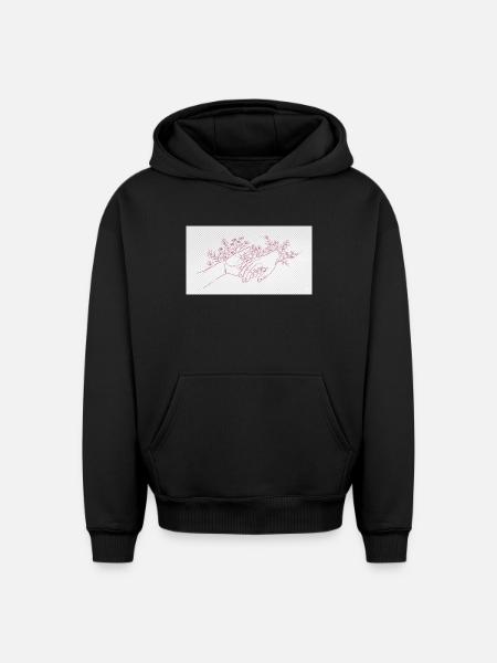 Hand of the Protector - Oversized Heavyweight Unisex Hoodie - black