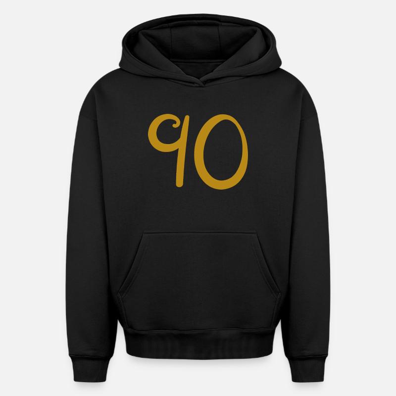 90 - Sweat à capuche unisexe oversize épais SPREAD - noir