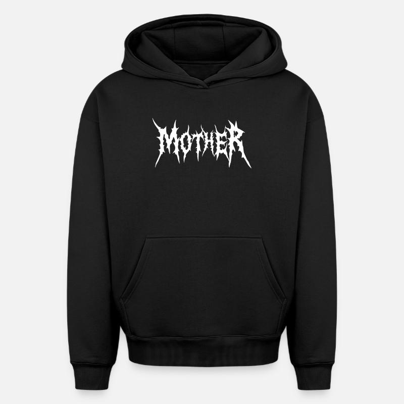 Mère - Sweat à capuche unisexe oversize épais SPREAD - noir