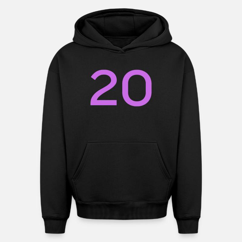 20 - Sweat à capuche unisexe oversize épais SPREAD - noir