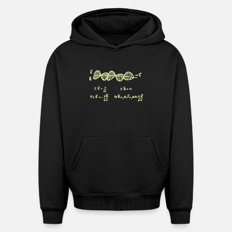 Les équations de Maxwell - Sweat à capuche unisexe oversize épais SPREAD - noir