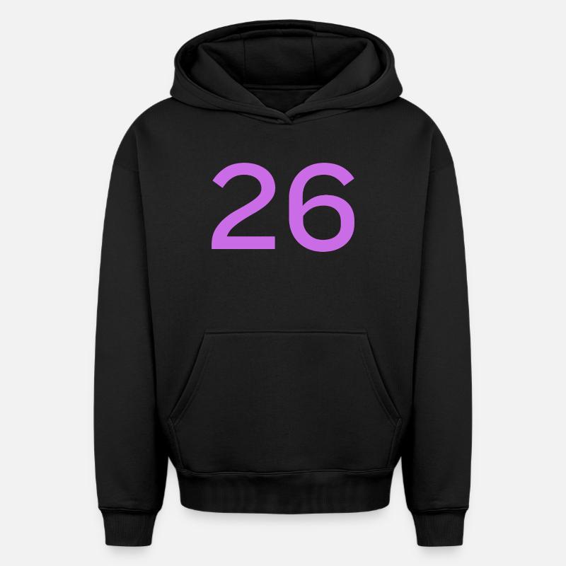 26 - Sweat à capuche unisexe oversize épais SPREAD - noir