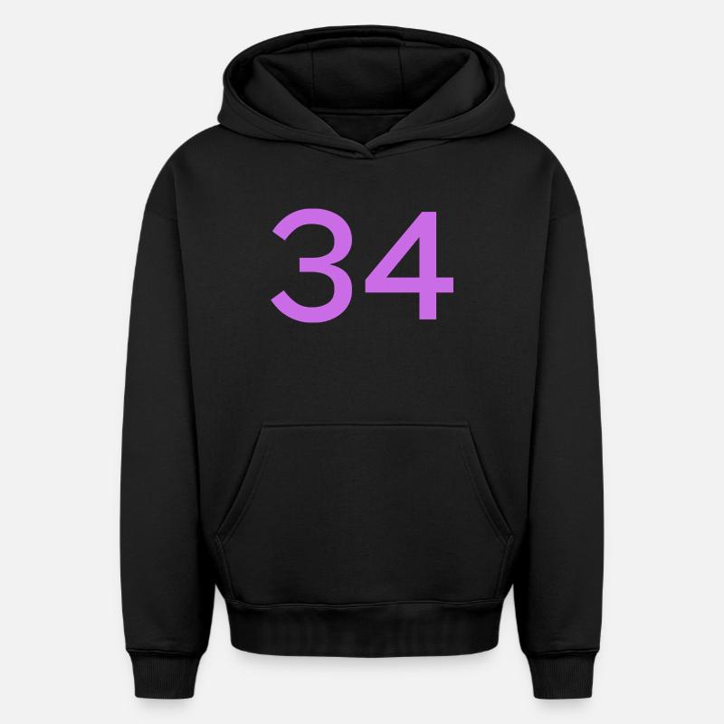 34 - Sweat à capuche unisexe oversize épais SPREAD - noir