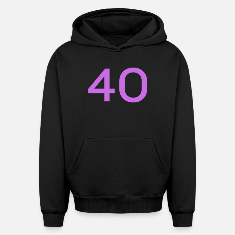 40 - Sweat à capuche unisexe oversize épais SPREAD - noir