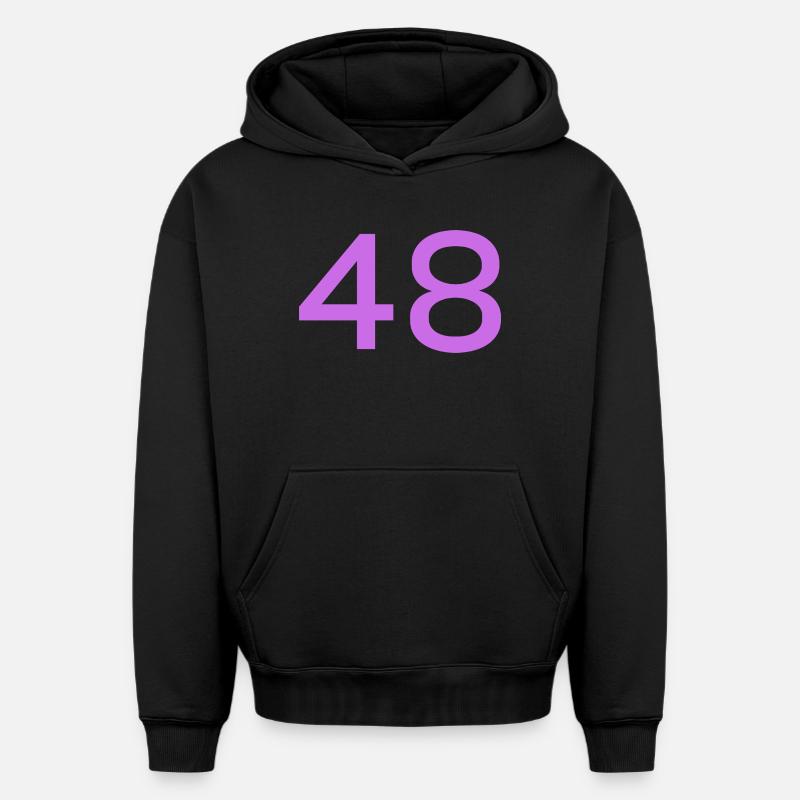 48 - Sweat à capuche unisexe oversize épais SPREAD - noir