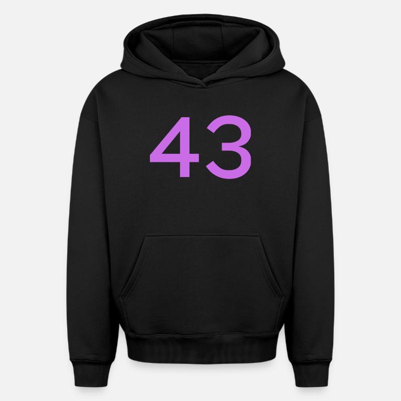 43 - Sweat à capuche unisexe oversize épais SPREAD - noir