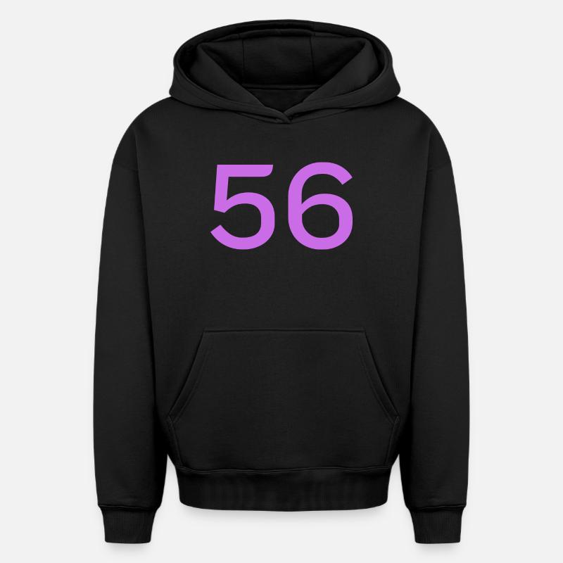56 - Sweat à capuche unisexe oversize épais SPREAD - noir