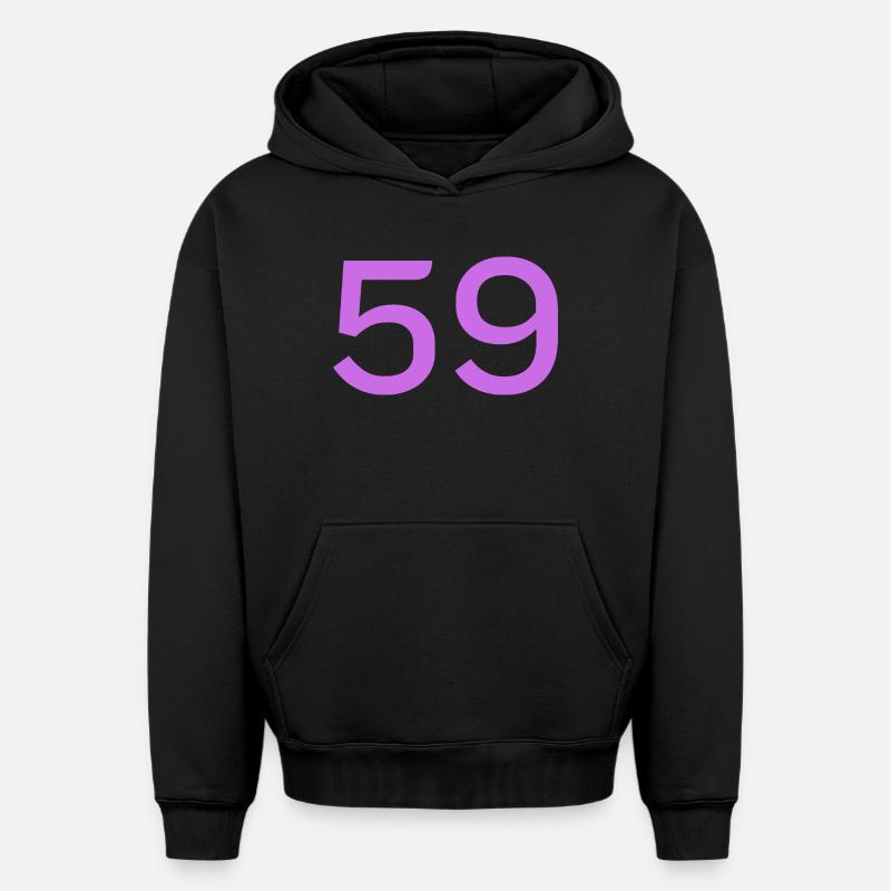 59 - Sweat à capuche unisexe oversize épais SPREAD - noir