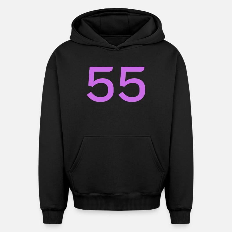 55 - Sweat à capuche unisexe oversize épais SPREAD - noir