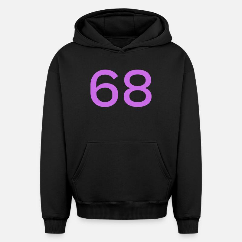 68 - Sweat à capuche unisexe oversize épais SPREAD - noir