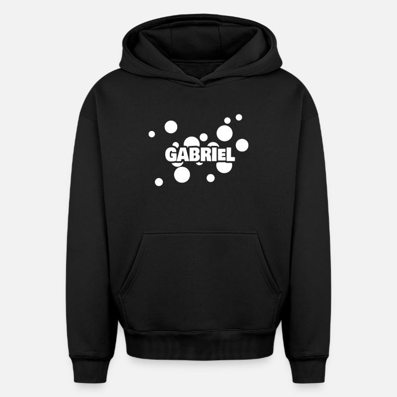 Enfant Gabriel - Sweat à capuche unisexe oversize épais SPREAD - noir