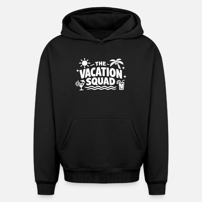 La troupe de vacances - Sweat à capuche unisexe oversize épais SPREAD - noir