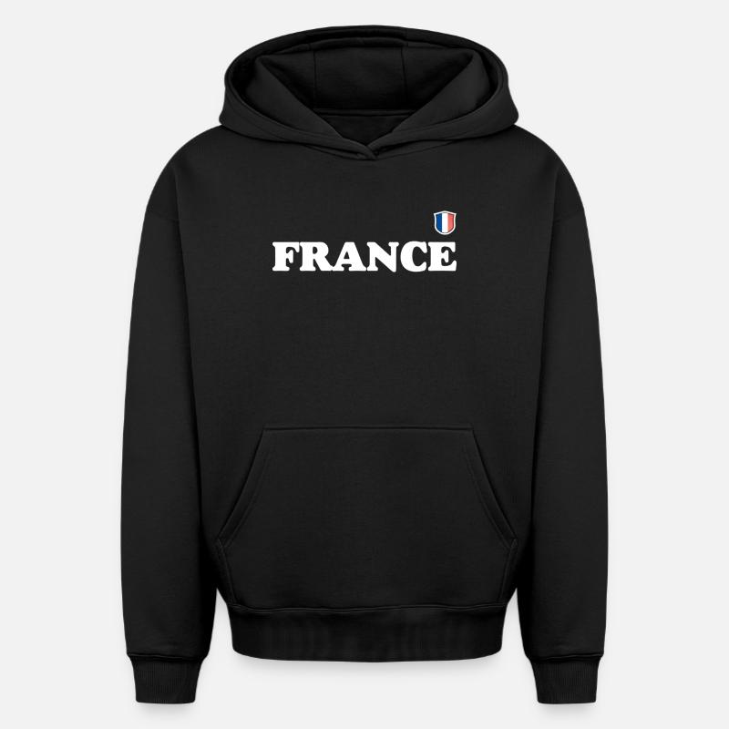 need_image - Sweat à capuche unisexe oversize épais SPREAD - noir