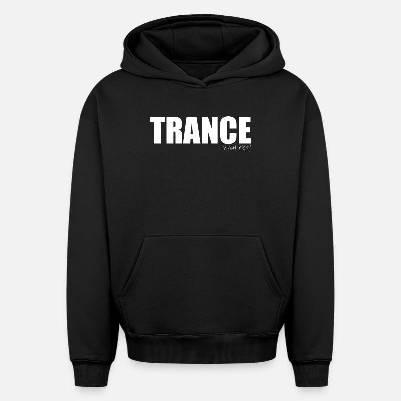 Transe - quoi d’autre? - Sweat à capuche unisexe oversize épais SPREAD - noir
