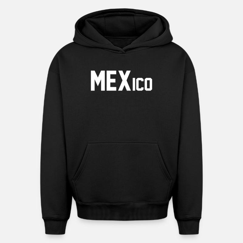 Mexique - Sweat à capuche unisexe oversize épais SPREAD - noir