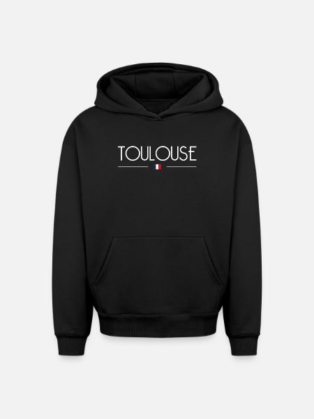 Toulouse - Oversized Heavyweight Unisex Hoodie - black
