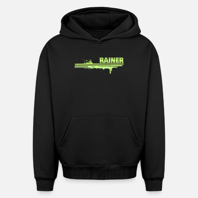 Rainer - Sweat à capuche unisexe oversize épais SPREAD - noir