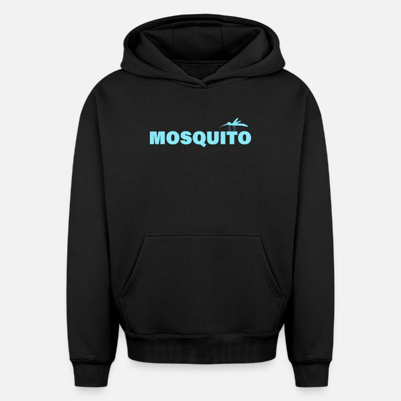 MOUSTIQUE - Sweat à capuche unisexe oversize épais SPREAD - noir