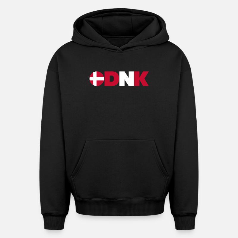 Danemark - Sweat à capuche unisexe oversize épais SPREAD - noir