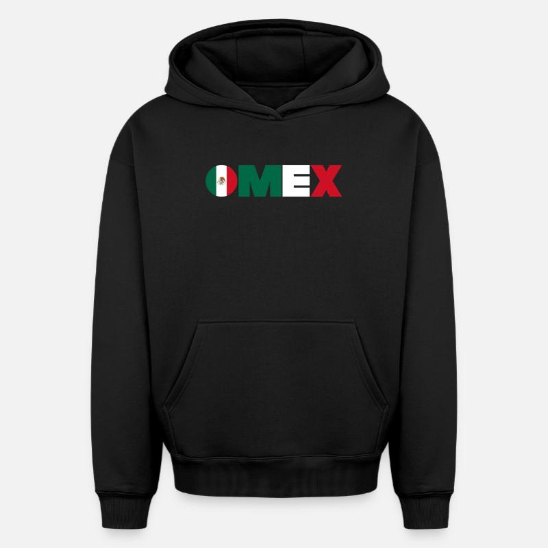 MÉXIQUE - Sweat à capuche unisexe oversize épais SPREAD - noir