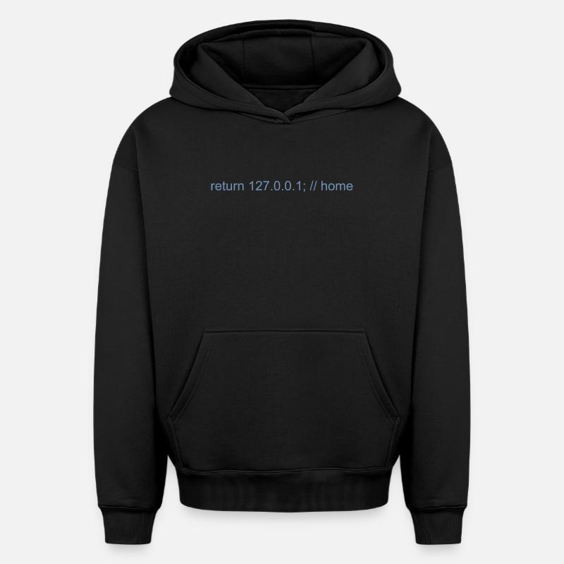 Programmierer Nerd IT Witz Developer Zuhause - Oversized Heavyweight Unisex Hoodie - Schwarz