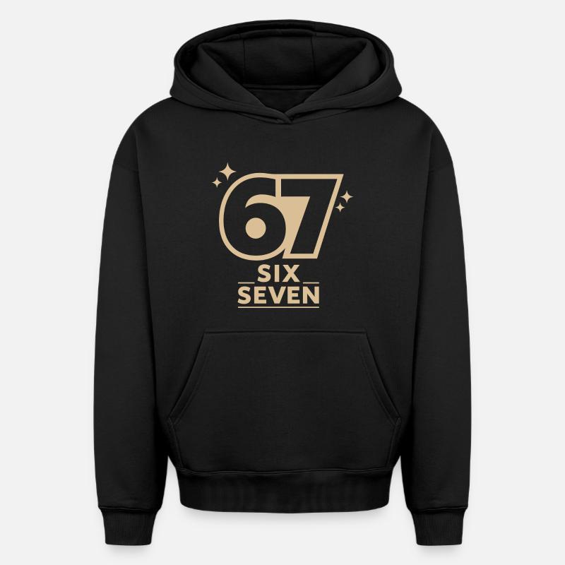 67 - Sweat à capuche unisexe oversize épais SPREAD - noir