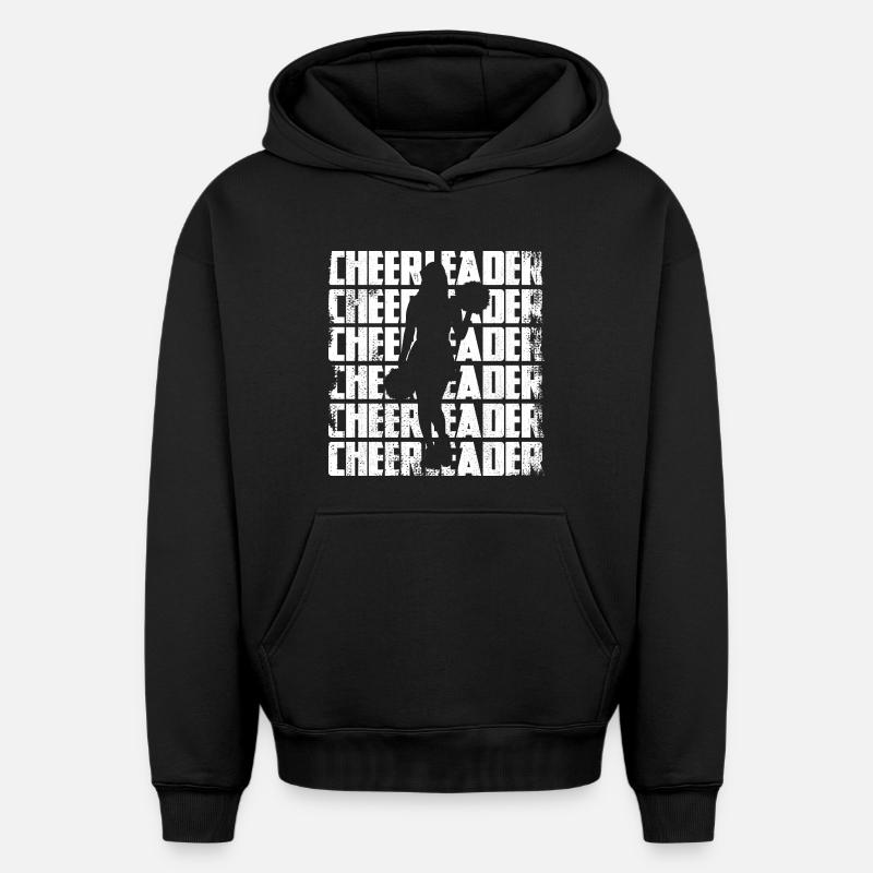 Cheerleader - Sweat à capuche unisexe oversize épais SPREAD - noir