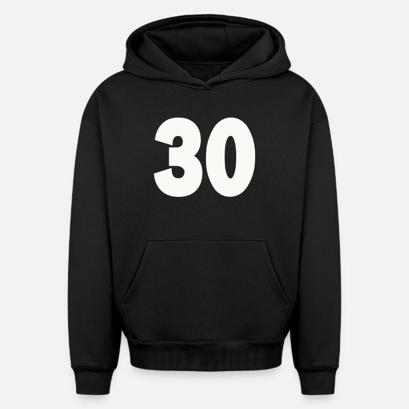 30- - Sweat à capuche unisexe oversize épais SPREAD - noir