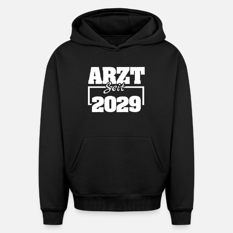 20 - Sweat à capuche unisexe oversize épais SPREAD - noir