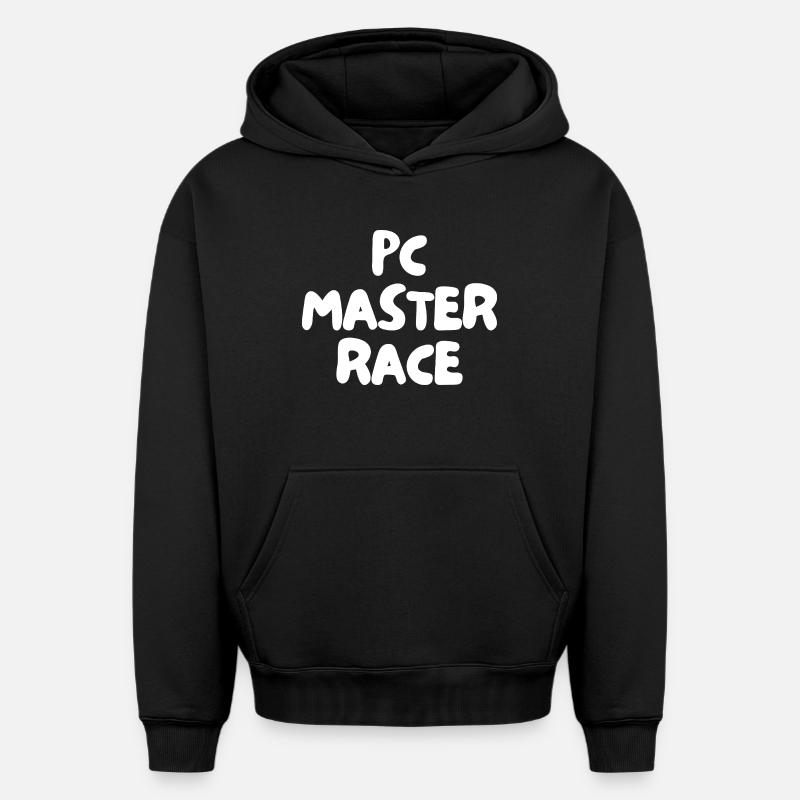 Race Maître PC - Sweat à capuche unisexe oversize épais SPREAD - noir