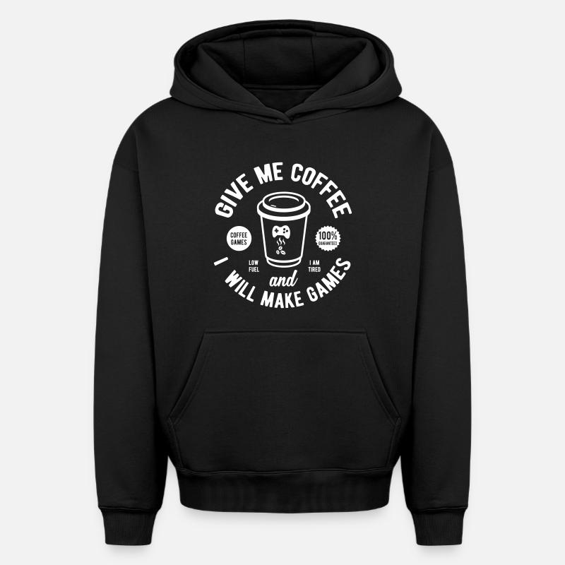Games developer - Oversized Heavyweight Unisex Hoodie - black