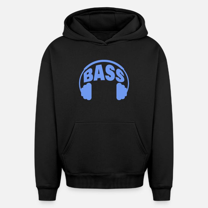 Basse - Sweat à capuche unisexe oversize épais SPREAD - noir