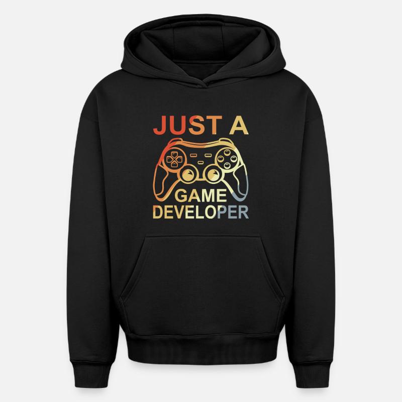 Game Developer - Oversized Heavyweight Unisex Hoodie - black