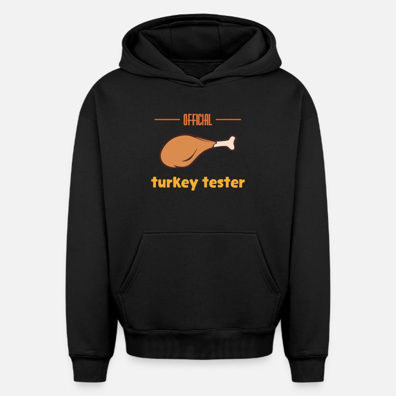 Testeur de dinde - Sweat à capuche unisexe oversize épais SPREAD - noir