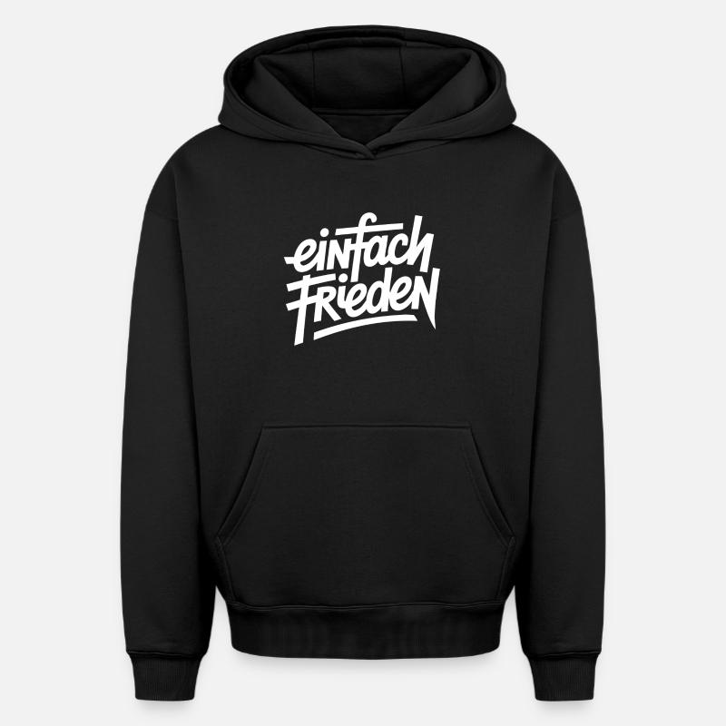 Simplement la paix - Sweat à capuche unisexe oversize épais SPREAD - noir