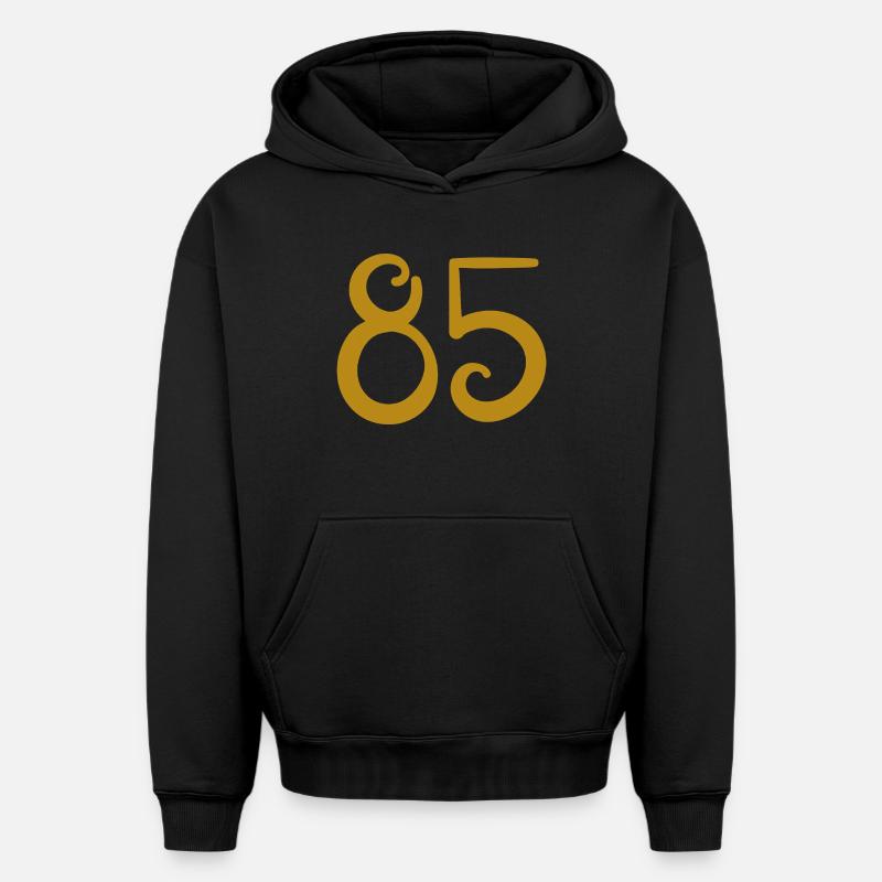 85 - Sweat à capuche unisexe oversize épais SPREAD - noir