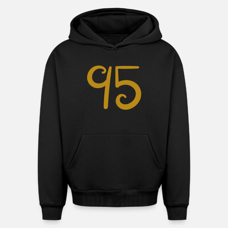 95 - Sweat à capuche unisexe oversize épais SPREAD - noir