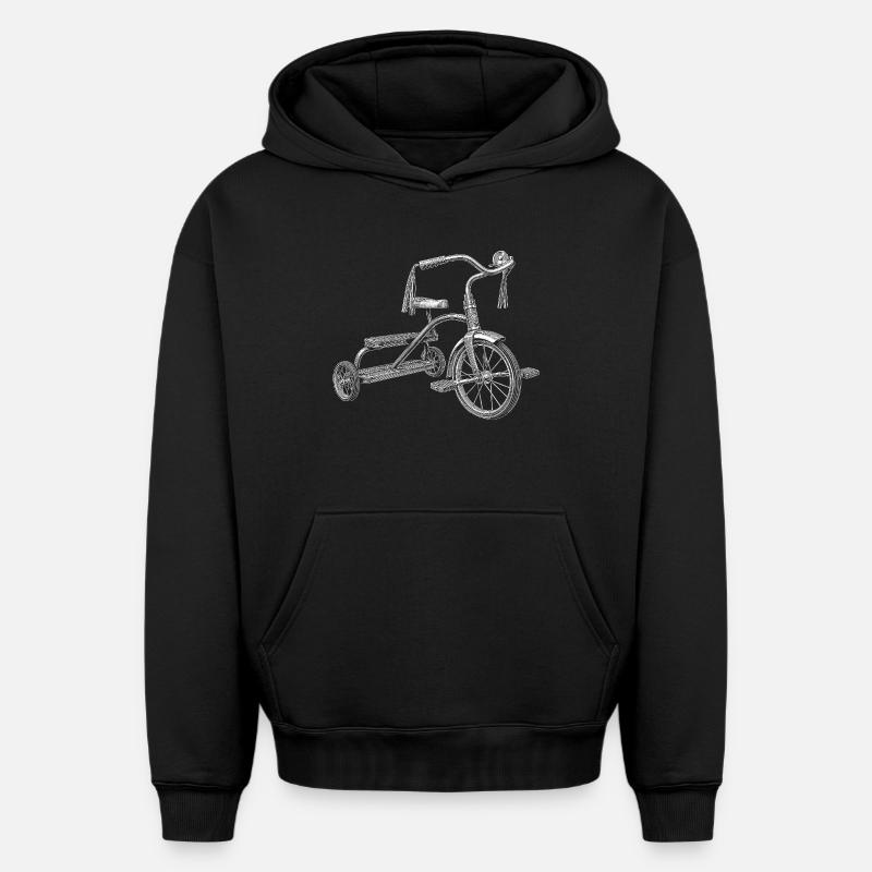 Tricycle - Sweat à capuche unisexe oversize épais SPREAD - noir