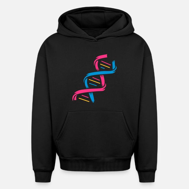 Die Struktur eines DNA-Moleküls - Oversized Heavyweight Unisex Hoodie - Schwarz