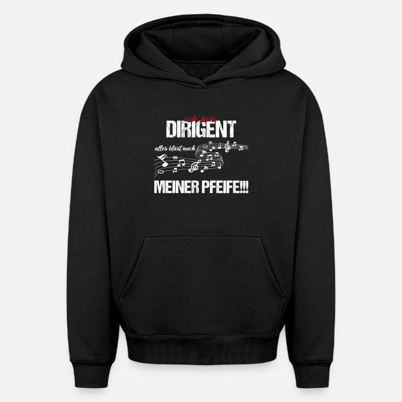 Ich bin Dirigent - Oversized Heavyweight Unisex Hoodie - Schwarz