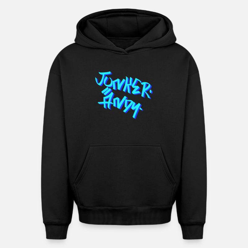 Junker Andy - Sweat à capuche unisexe oversize épais SPREAD - noir