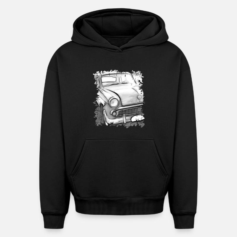 Moskvitch - Sweat à capuche unisexe oversize épais SPREAD - noir