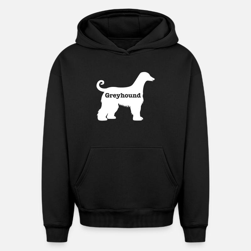 Lévrier - Sweat à capuche unisexe oversize épais SPREAD - noir
