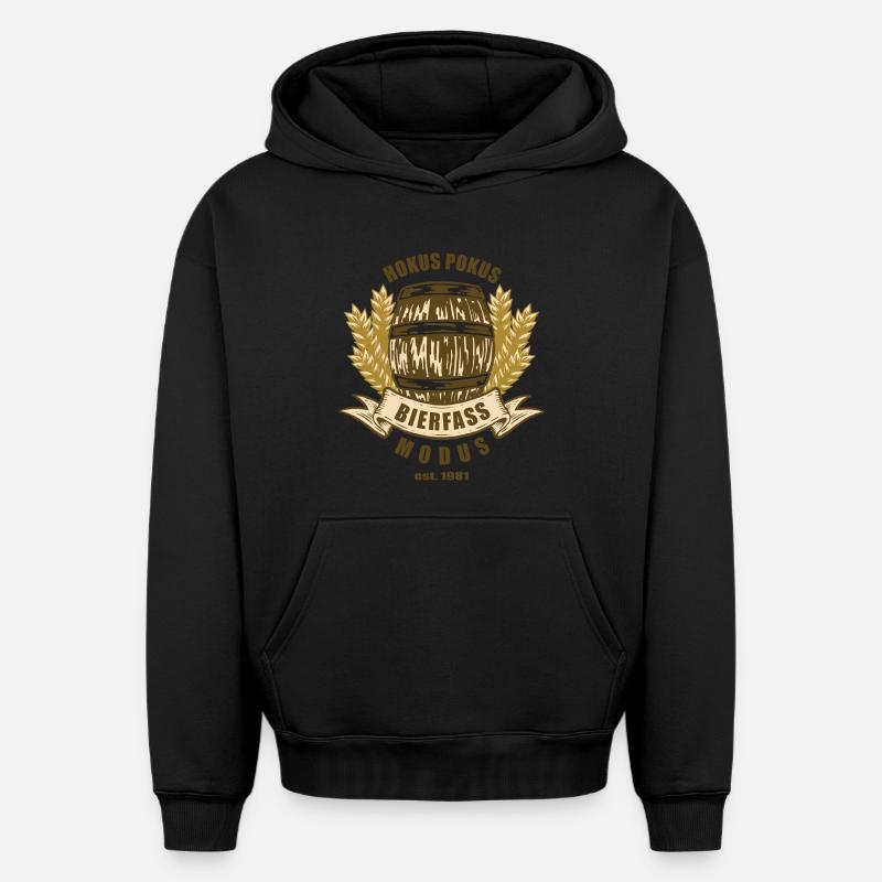 Mode fût de bière - Sweat à capuche unisexe oversize épais SPREAD - noir