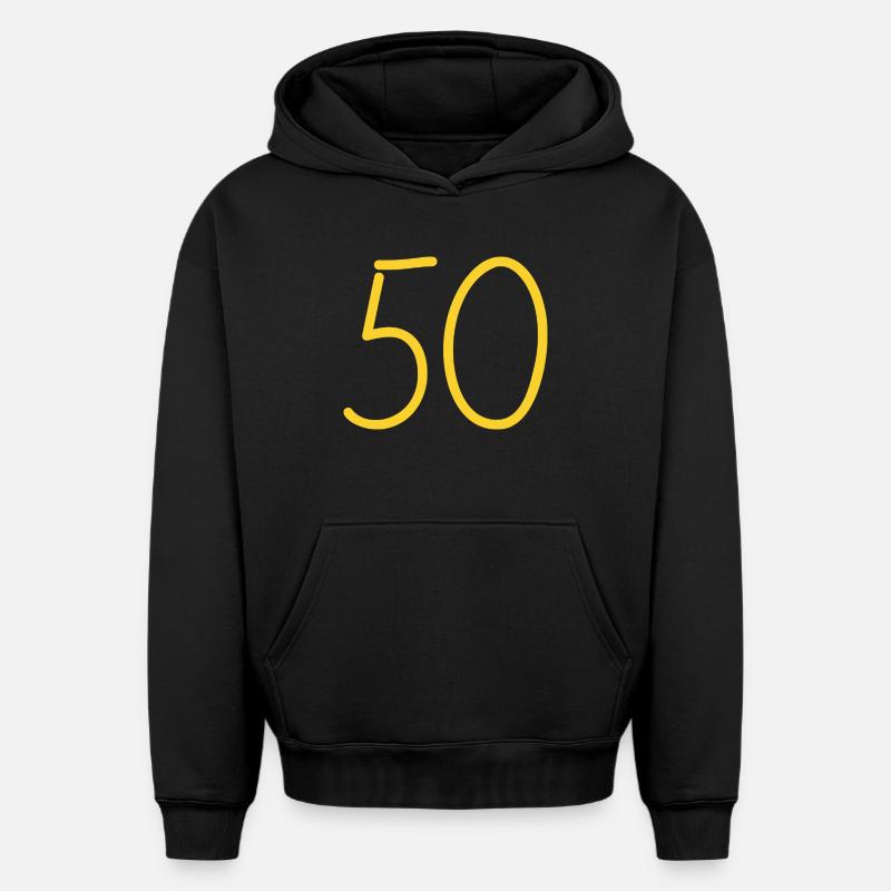 50 - Sweat à capuche unisexe oversize épais SPREAD - noir