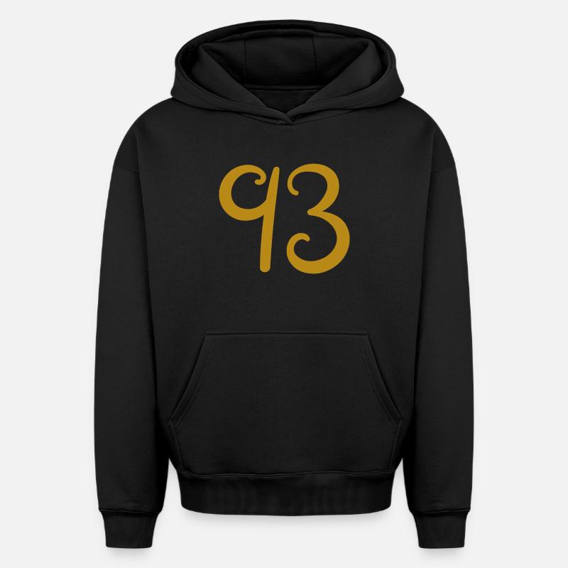93 - Sweat à capuche unisexe oversize épais SPREAD - noir